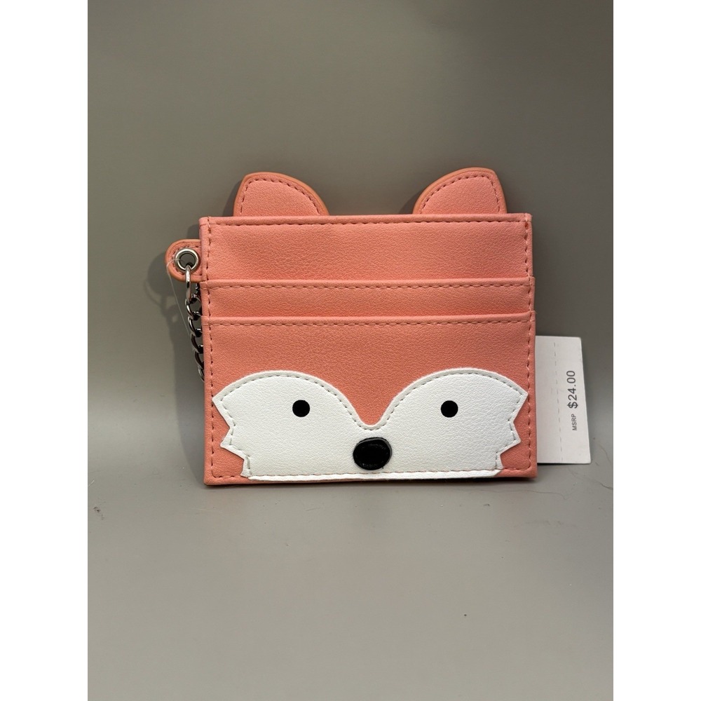 Madden Girl Fox Wallet Card Holder‎ Orange Keychain